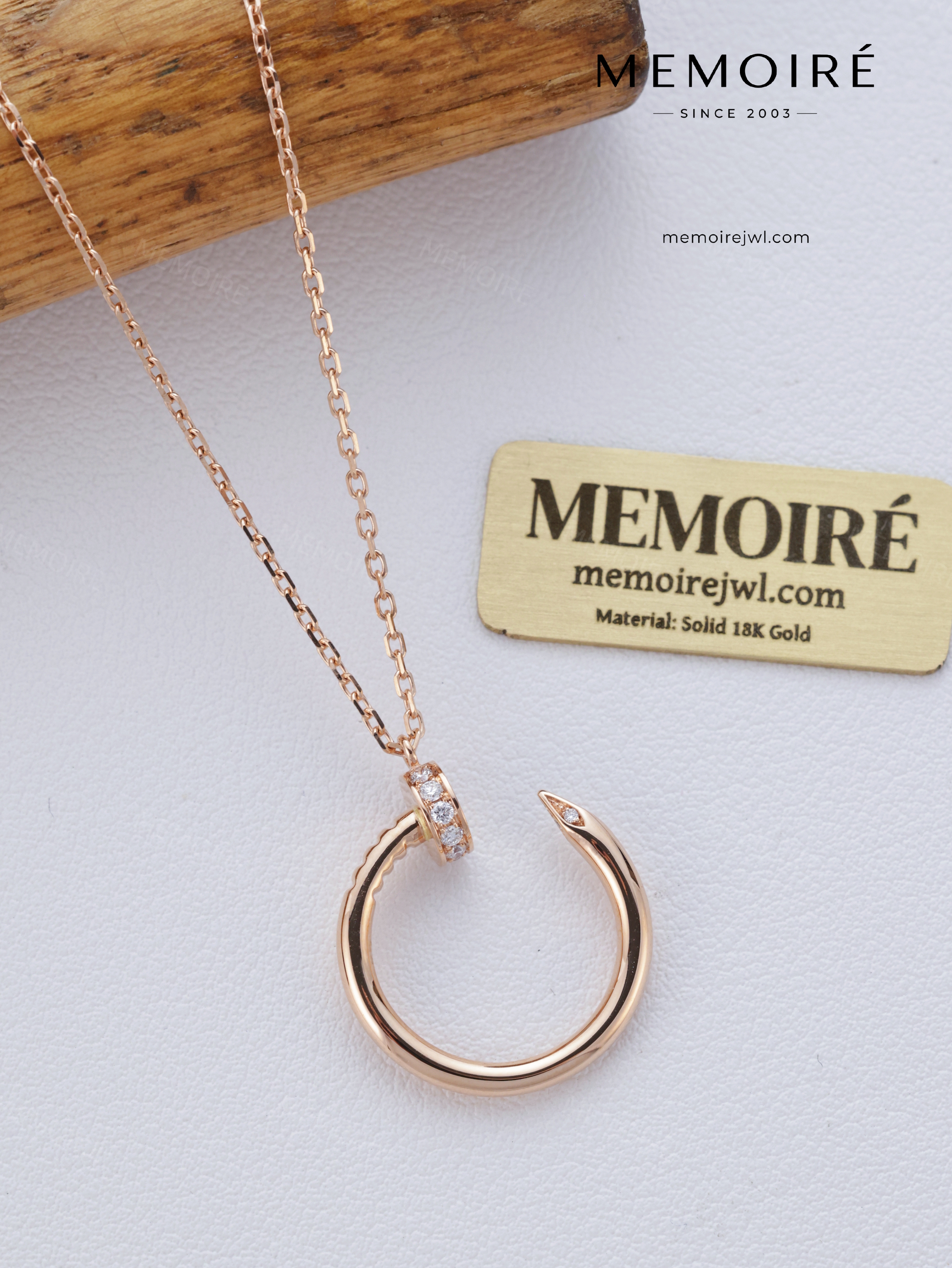 MEMOIRÉ 18K Nail Necklace